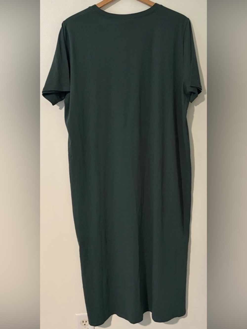 J. Crew Forest Green T-Shirt Midi Dress - Picture 4 of 10
